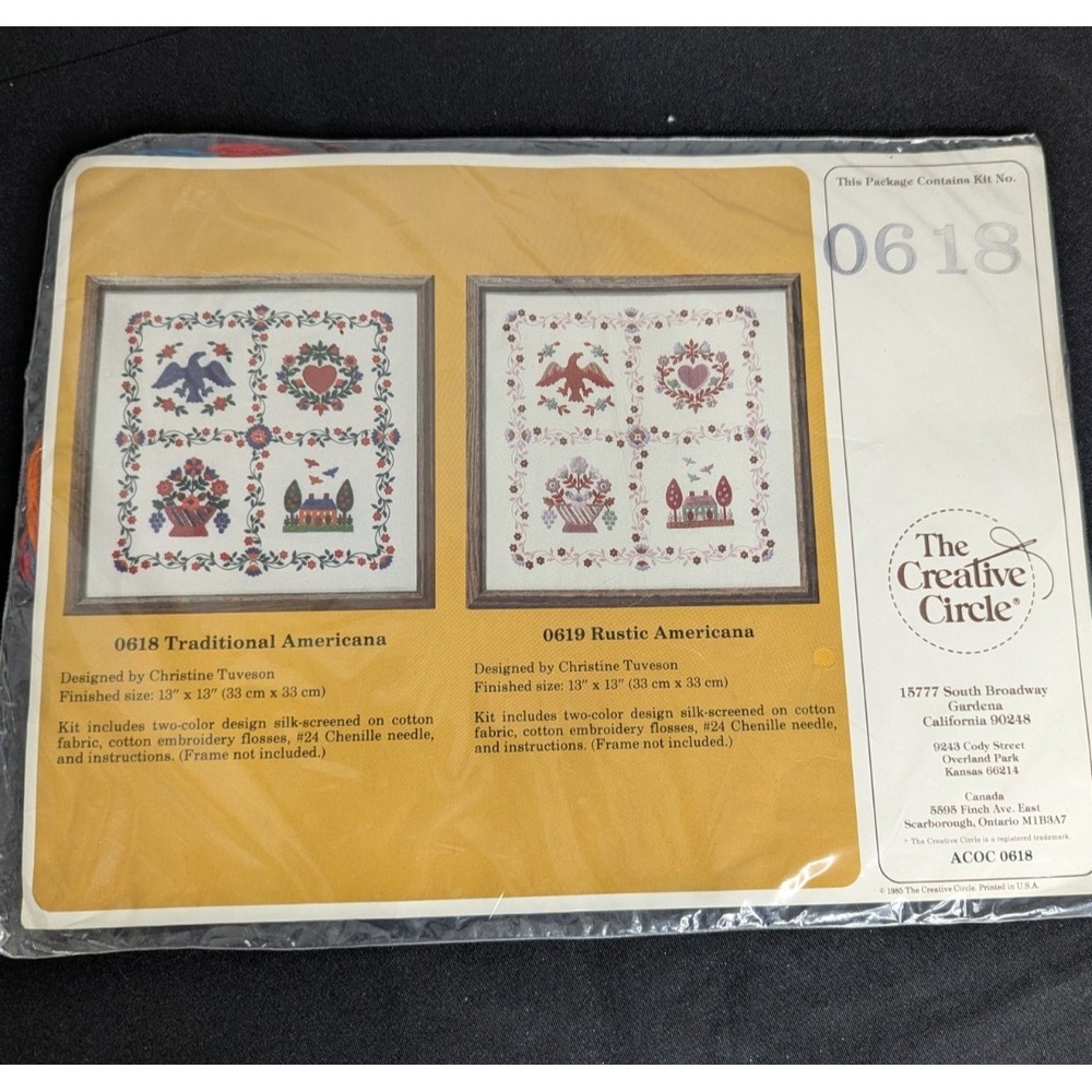 Vintage Traditional Americans Christine Tuveson embroidery kit Creative Circle